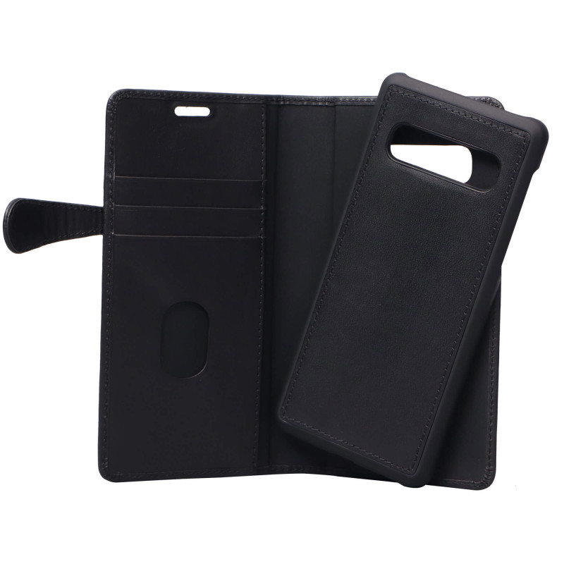 Cases - Buffalo Magnetiskt 2-i-1 Plånboksfodral i läder till Samsung Galaxy S10