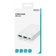 Portable Batteries - Slim Powerbank 5000mAh från Deltaco med 2.1A