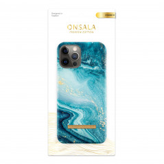 Onsala mobiletui til iPhone 13 Soft Blue Sea Marble