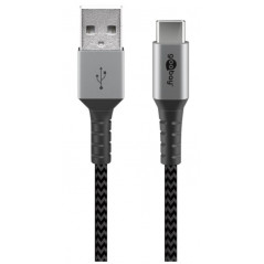 Laddkabel i textil USB-C till USB