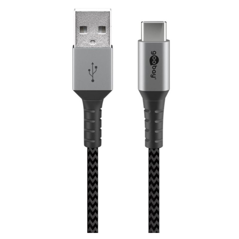 USB-C cable - Laddkabel i textil USB-C till USB