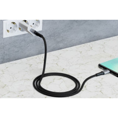 USB-C cable - Laddkabel i textil USB-C till USB