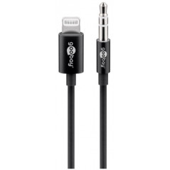 MFi Certifierad Lightning till 3.5mm AUX hane ljud-adapter 1M