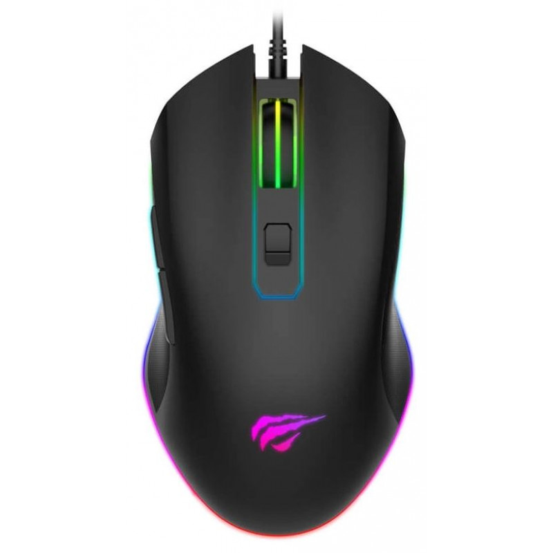 Gaming mouse - Havit gamingmus med RGB LED belysning & 3200 DPI