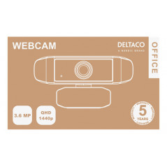 Webcameras - Deltaco Webbkamera med 2K-Upplösning inkl stativ (Webcam)