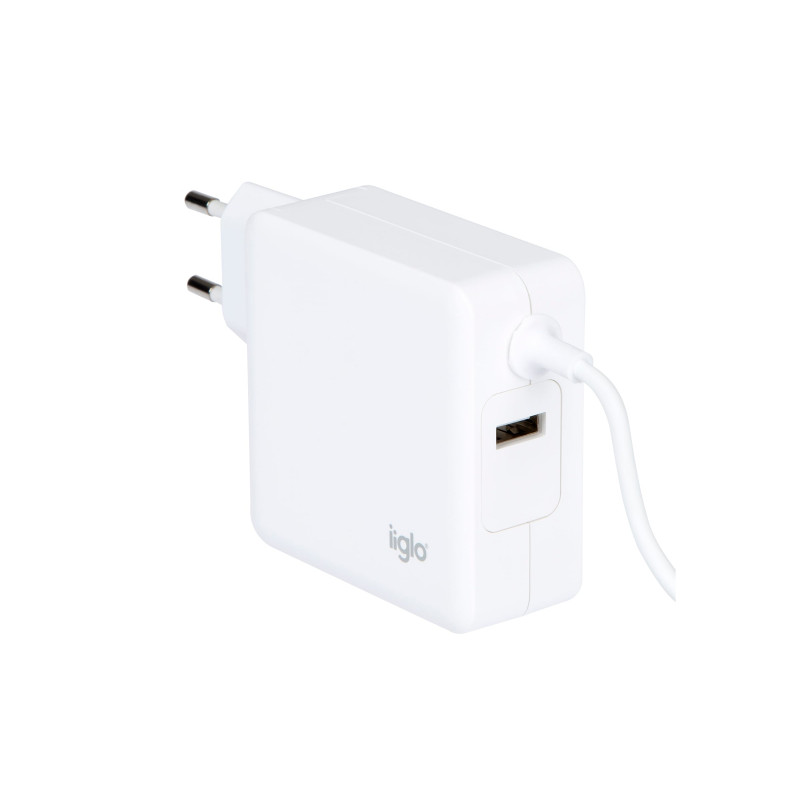 Tablet Wall Charger - iiglo universal USB-C laddare till PC, telefon och surfplatta, USB-C 65W 1.8m