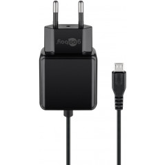 Goobay väggladdare med 1.5 meters MicroUSB-kabel med upp till 15W effekt