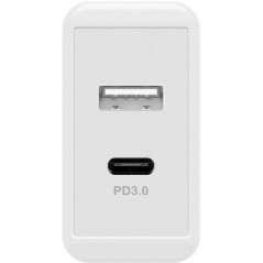 Chargers and Cables - Strömadapter med USB-C & USB-A, snabbladdning 28W, PD (Power Delivery)