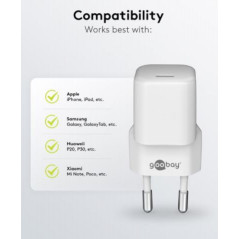 Chargers and Cables - Snabbladdande kompakt strömadapter med USB-C PD (Power Delivery) 20W