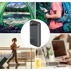 Portable Batteries - Goobay snabbladdande PowerBank batteri på 20.000mAh med USB-C PD, QC 3.0