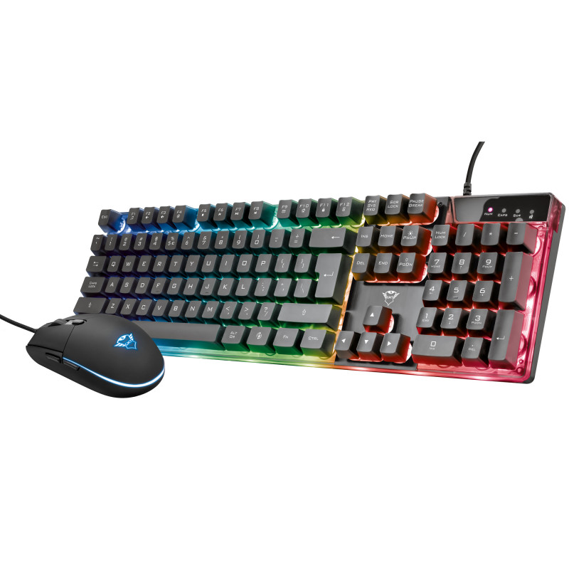 Package Gaming Keyboard & Mouse - Trust GXT 838 Azor Gaming RGB Combo med regnbågsbelysning