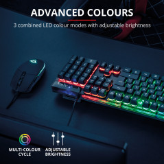 Package Gaming Keyboard & Mouse - Trust GXT 838 Azor Gaming RGB Combo med regnbågsbelysning