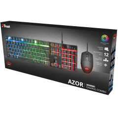 Package Gaming Keyboard & Mouse - Trust GXT 838 Azor Gaming RGB Combo med regnbågsbelysning