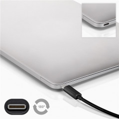 USB-C till miniUSB-kabel, 0.5 meter, svart