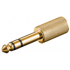 Goobay headphone-adapter 3.5 mm till 6.3 mm, guldpläterad