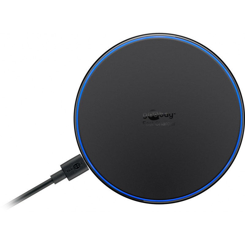 Wireless Phone Charger - Goobay trådlös QI-laddare med snabbladdning, 10W