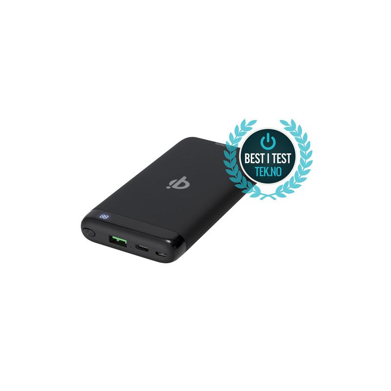 Portable Batteries - Powerbank med QI trådlös laddning 10 000mAh, USB-C PD 18W och USB-A