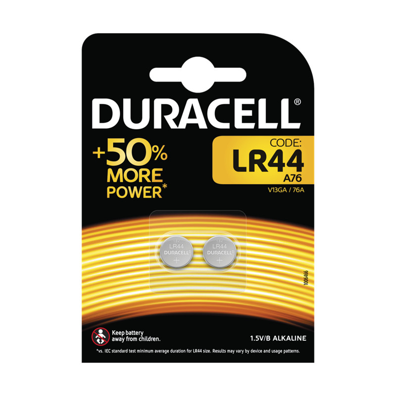 Battery & Battery testers - Duracell LR44 knappcellsbatterier 2-pack