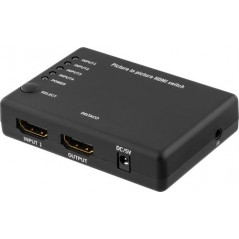 Deltaco HDMI-switch 4-till-1, 1080p/120Hz 4K/30Hz