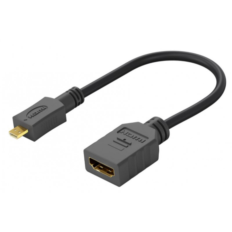 Screen Cables & Screen Adapters - Goobay Micro HDMI till HDMI-adapter