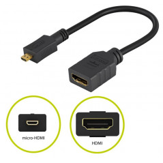 Screen Cables & Screen Adapters - Goobay Micro HDMI till HDMI-adapter