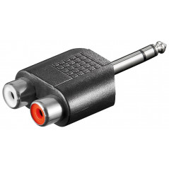 6.3 mm till 2x RCA AUX adapter