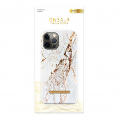 Onsala mobilskal till iPhone 12 / iPhone 12 Pro Soft White Rhino Marble