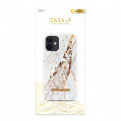 Onsala mobilskal till iPhone 12 Mini Soft White Rhino Marble