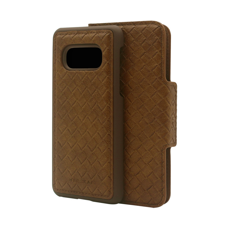 Cases - Plånboksfodral med magnetiskt mobilskal till Samsung S10e (Brown Elite)