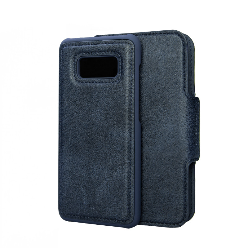 Cases - Plånboksfodral med magnetiskt mobilskal till Samsung S8 (Blue)