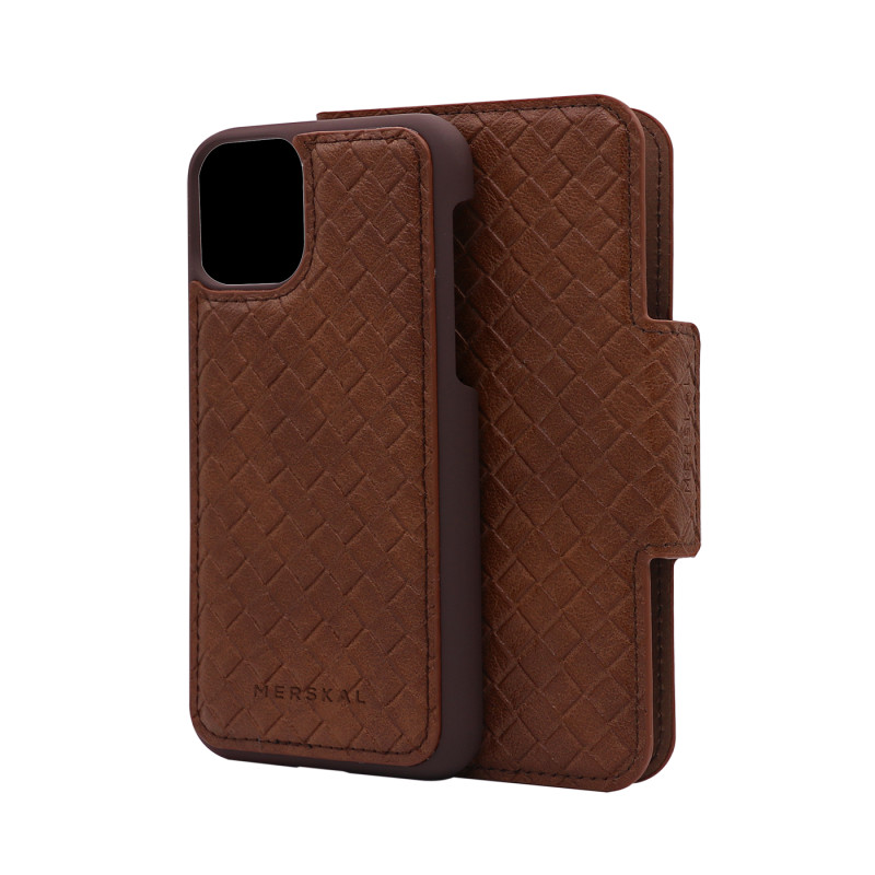 Shells and cases - Plånboksfodral med magnetiskt mobilskal till iPhone 11 Pro (Brown Elite)