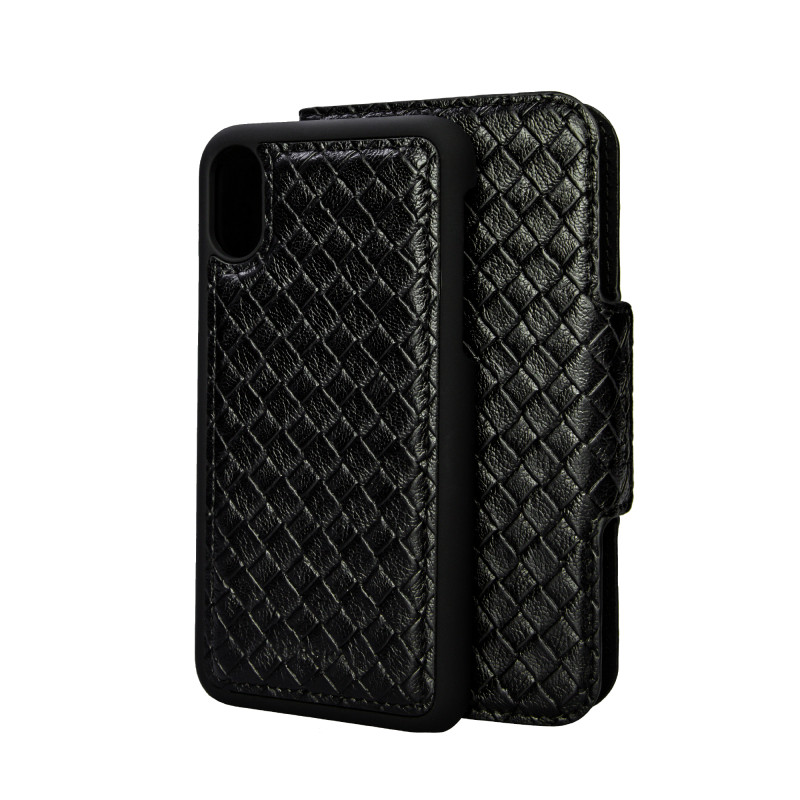 Shells and cases - Plånboksfodral med magnetiskt mobilskal till iPhone X/Xs (Black Elite)