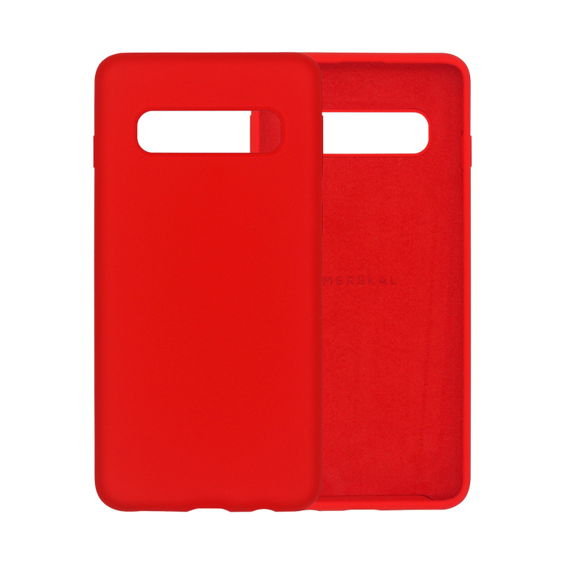 Cases - Merskal premium silikonskal till Samsung Galaxy S10 (Red)