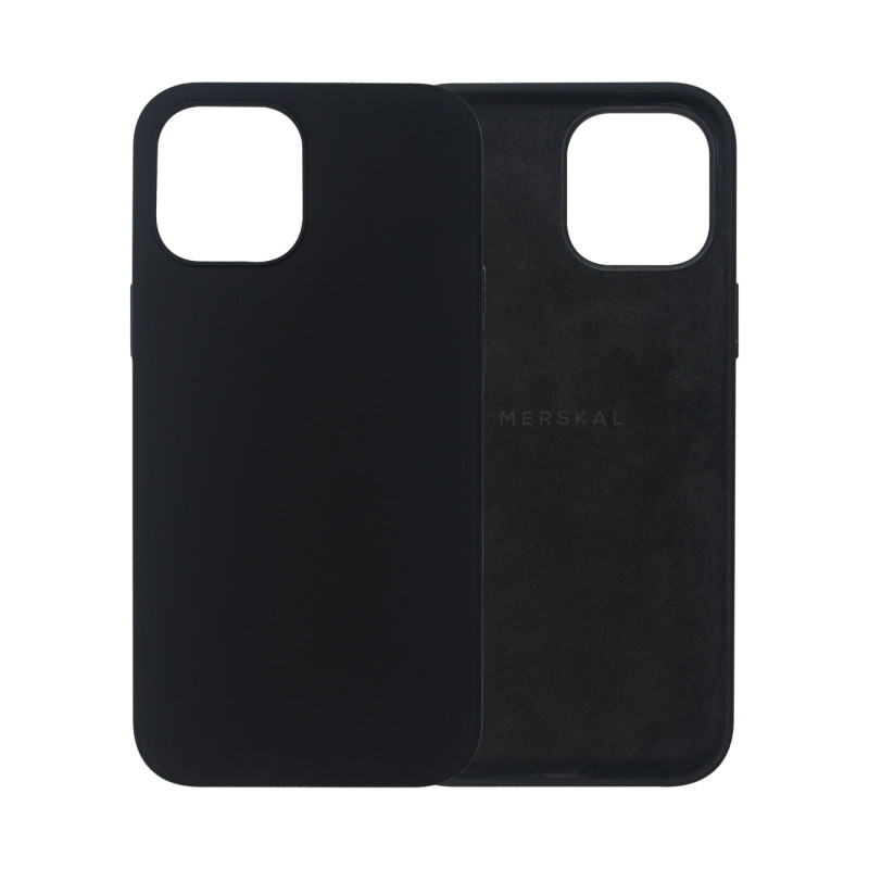 Shells and cases - Merskal premium silikonskal till iPhone 12 Pro Max (Black)