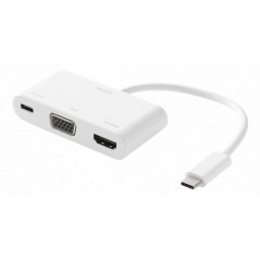 USB-C Multiport till HDMI & VGA-adapter med USB-C PD 60W