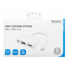 Screen Cables & Screen Adapters - USB-C Multiport till HDMI & VGA-adapter med USB-C PD 60W