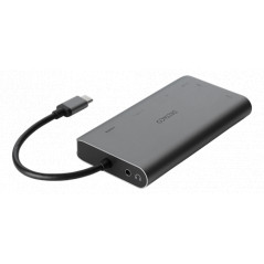 USB-C Dockningsstation Multiport till HDMI/VGA/LAN/USB med 4K-stöd 100W PD