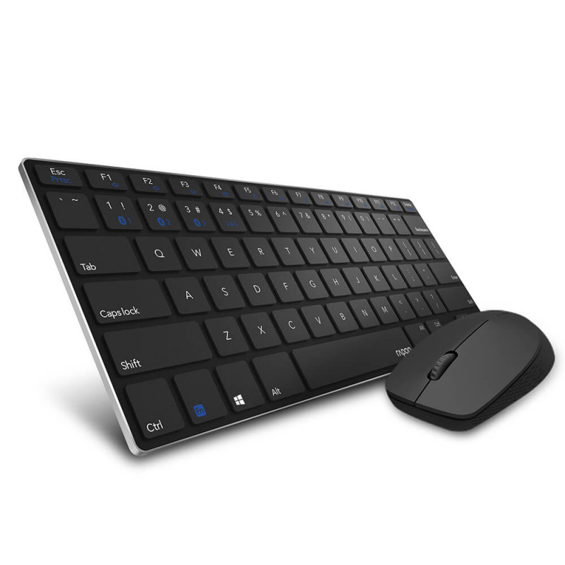 Wireless Keyboards - Rapoo 9000M trådlöst tangentbord och mus (bluetooth + USB)