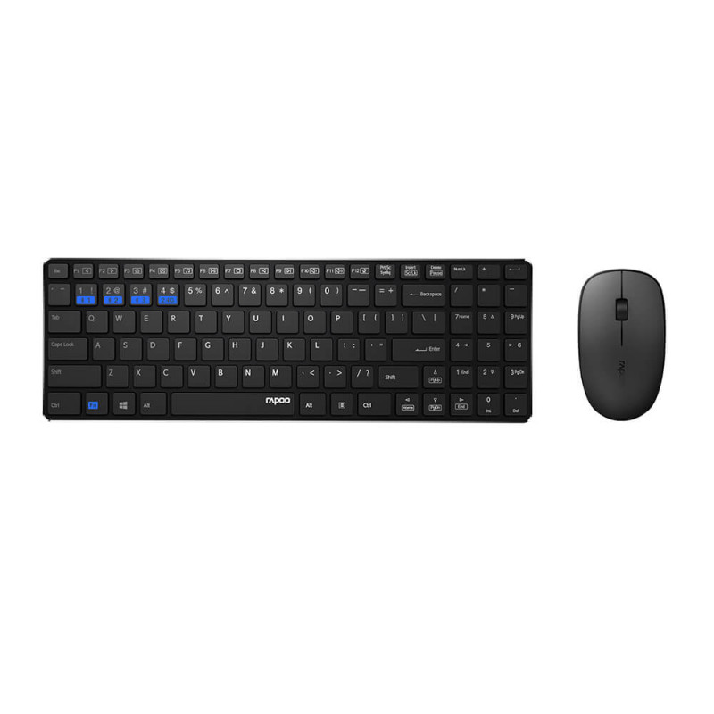 Wireless Keyboards - Rapoo 9300M trådlöst tangentbord och mus (bluetooth + USB)