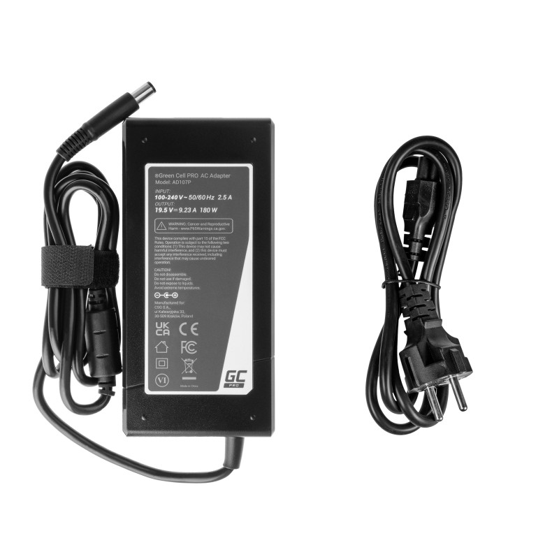 Dell charger - GreenCell Pro Dell-kompatibel 180W datorladdare 7.4x5.0mm