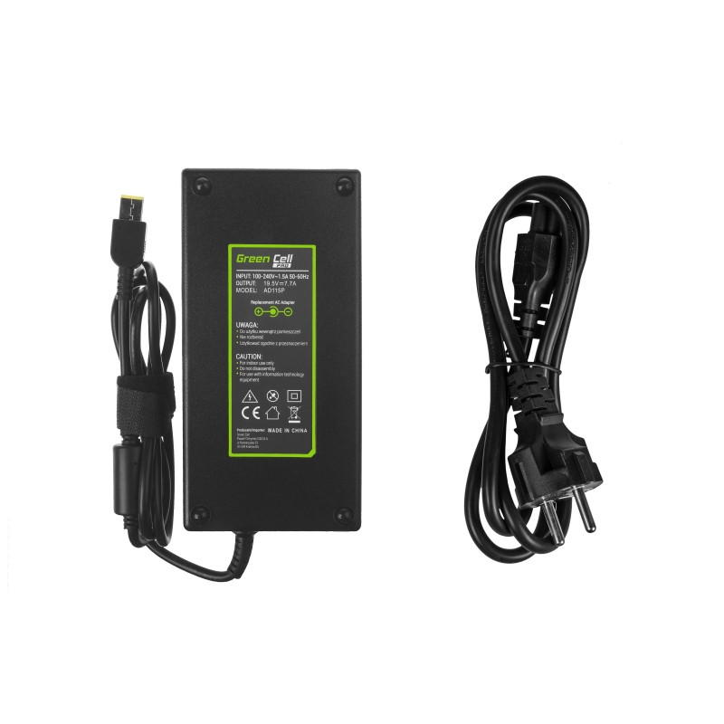 Lenovo charger - GreenCell Pro Lenovo-kompatibel 150W datorladdare rektangulär slim tip