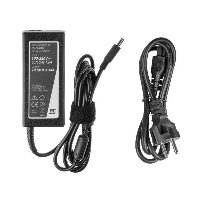 Dell charger - GreenCell Pro Dell-kompatibel 65W datorladdare 4.5 x 3.0 mm small tip