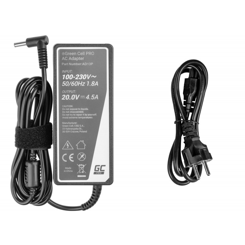 Lenovo charger - GreenCell Pro Lenovo-kompatibel 90W datorladdare 5.5 x 2.5 mm rund