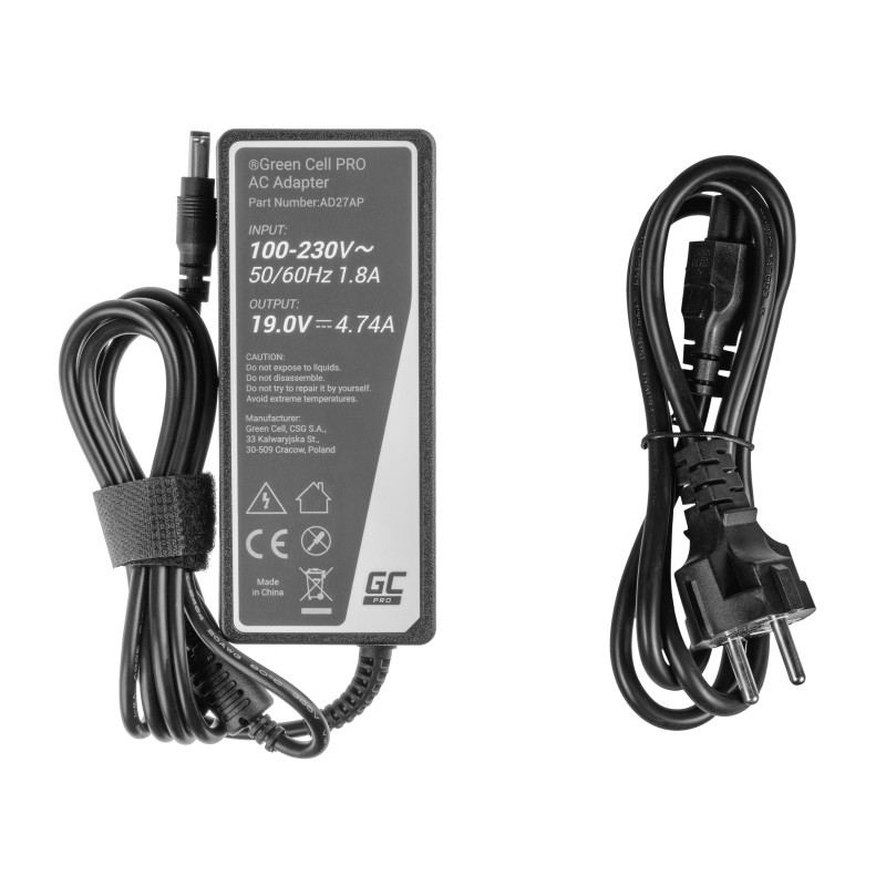 Asus charger - GreenCell Pro Asus och Toshiba-kompatibel 90W datorladdare 5.5 x 2.5 mm rund