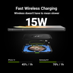 Wireless Phone Charger - GreenCell AirJuice 15W trådlös Qi-laddare med snabbladdning