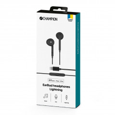 Champion EarBud Lightning headset för iPhone (MFi)