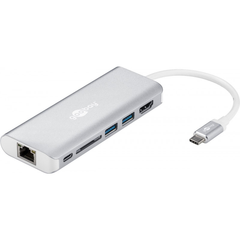 Screen Cables & Screen Adapters - USB-C Multiport adapter till HDMI, USB-C och 2x USB (fyndvara)