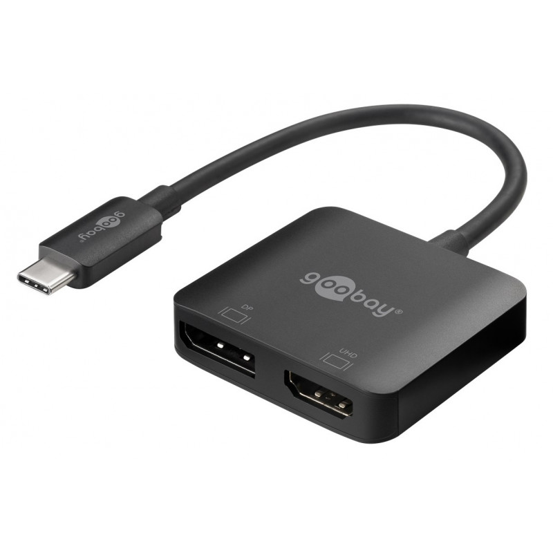 Screen Cables & Screen Adapters - USB-C Multiport-adapter för två skärmar som speglar varandra, HDMI & DisplayPort