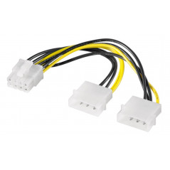 2x 4-pin Molex till 8-pin PCIe