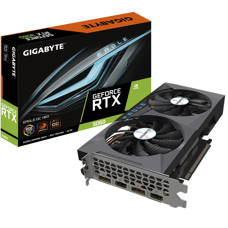 Graphic Cards - Gigabyte GeForce RTX 3060 EAGLE V2 12 GB GDDR6